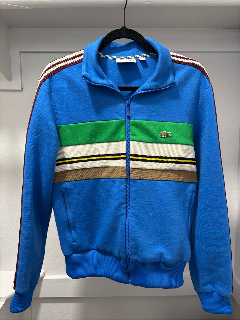 Lacoste Sweatshirt Paris French Zipped Colorblock Size 4 Medium